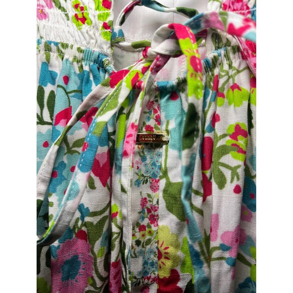 Maaji Love In Bloom Romina Long Maxi Dress Boho Lace Up Fairy Feminine Sz Medium - Picture 9 of 10